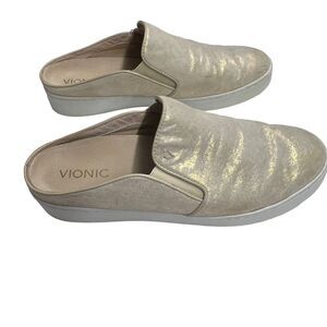 Vionic Women's Splendid Dakota Slip-on Mule Gold Shimmer Sz9